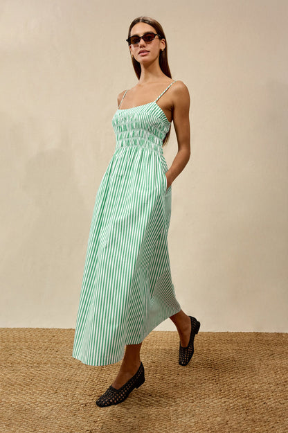 Primrose - Emerald Stripe