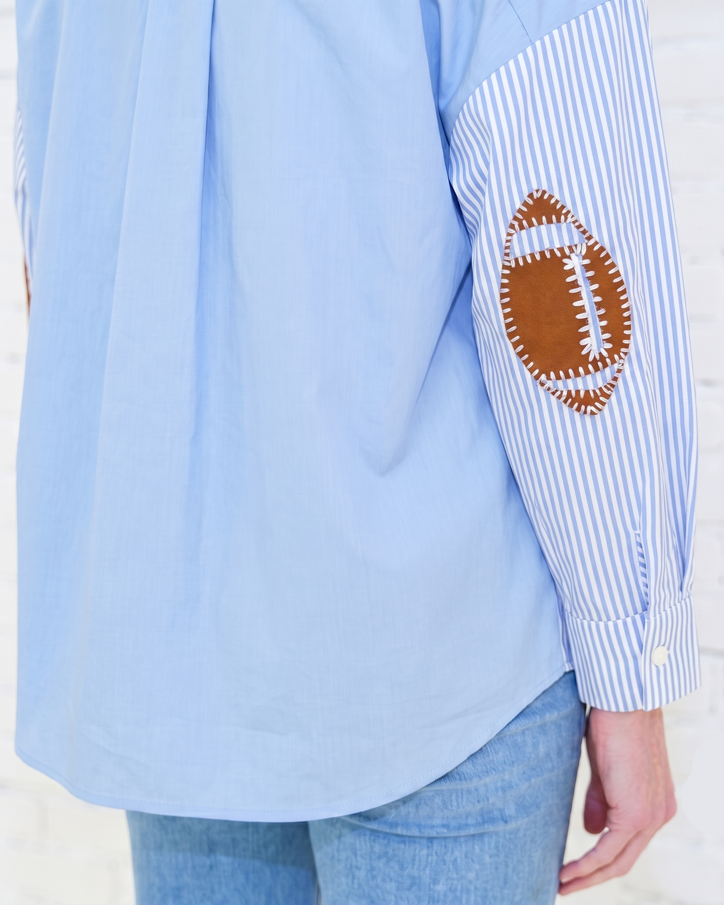 Preppy Football Shirt Powder Blue