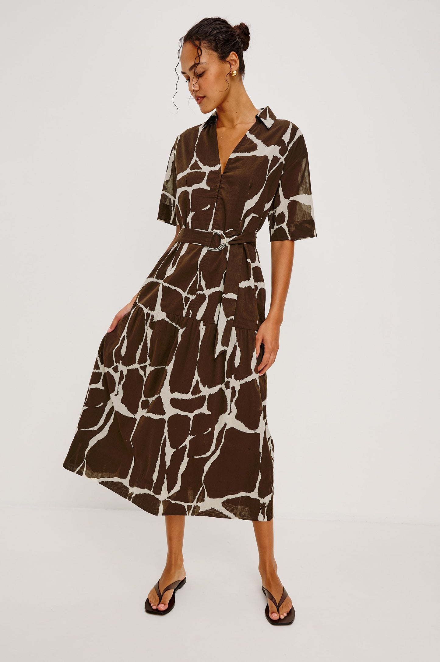 Richmond - Terra animal print midi dress with belt by RAILS, Women's Dresses & Jumpsuits, Fredericksburg boutique