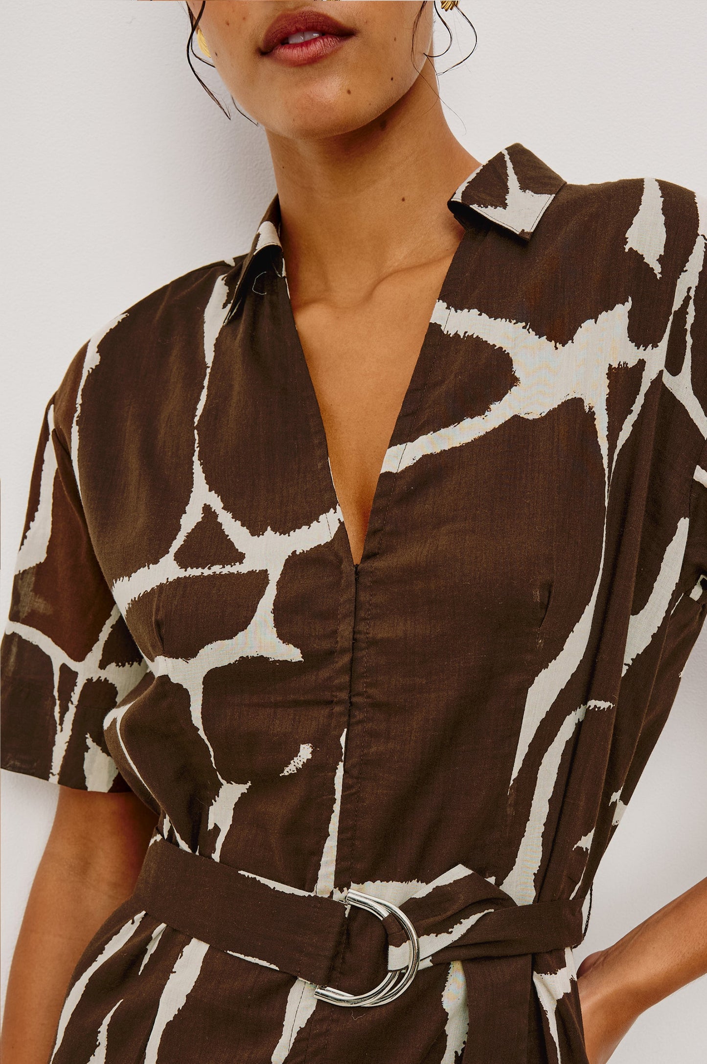 Richmond - Terra animal print midi dress with belt, breathable cotton, Rails Women's Dresses & Jumpsuits