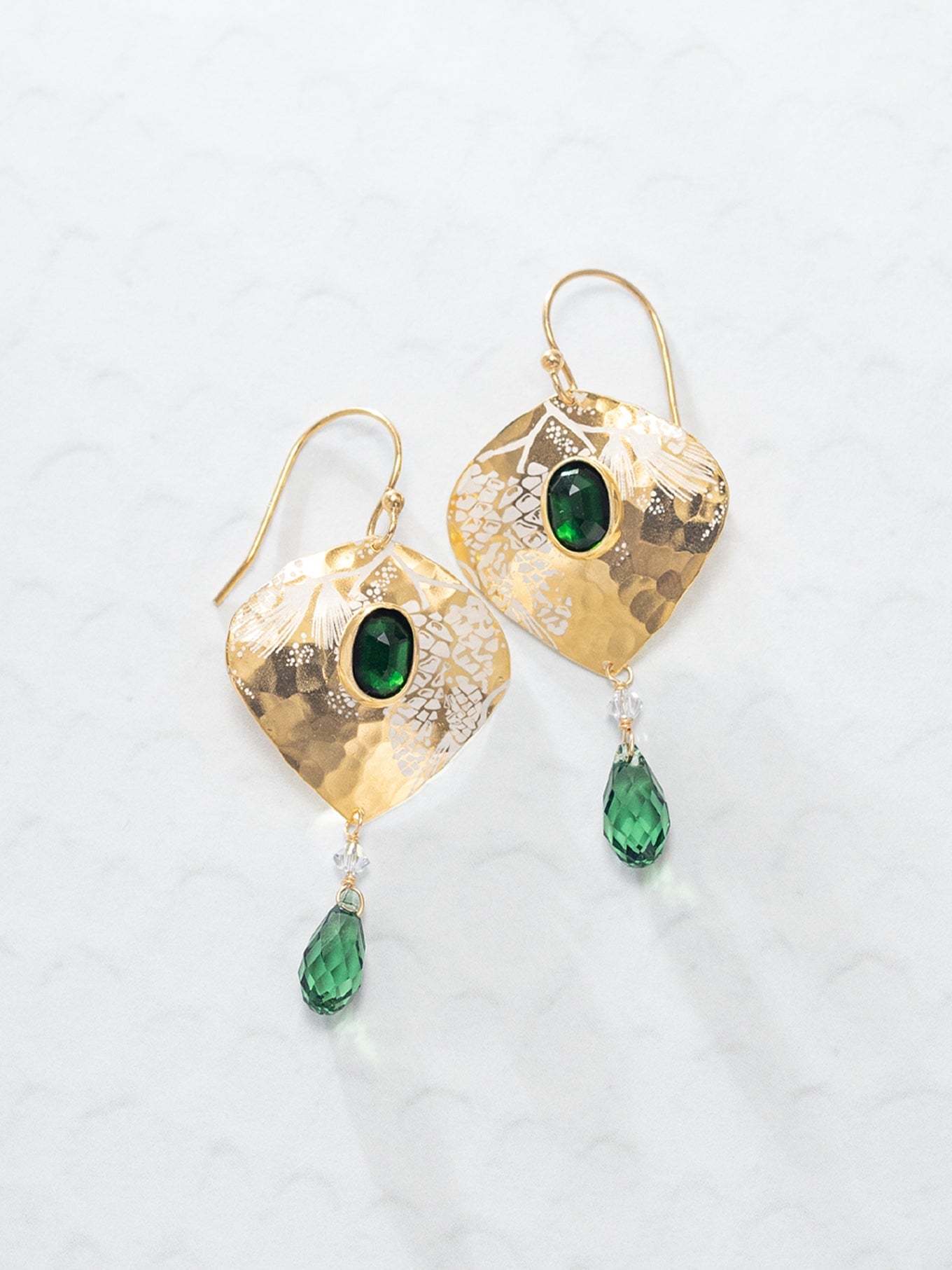 Estelle gold-tone earrings with green crystal beads by HOLLY YASHI, Women's Jewelry, HCO sale