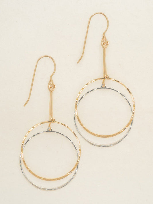 Dancing Circles Earring Gld/Slv