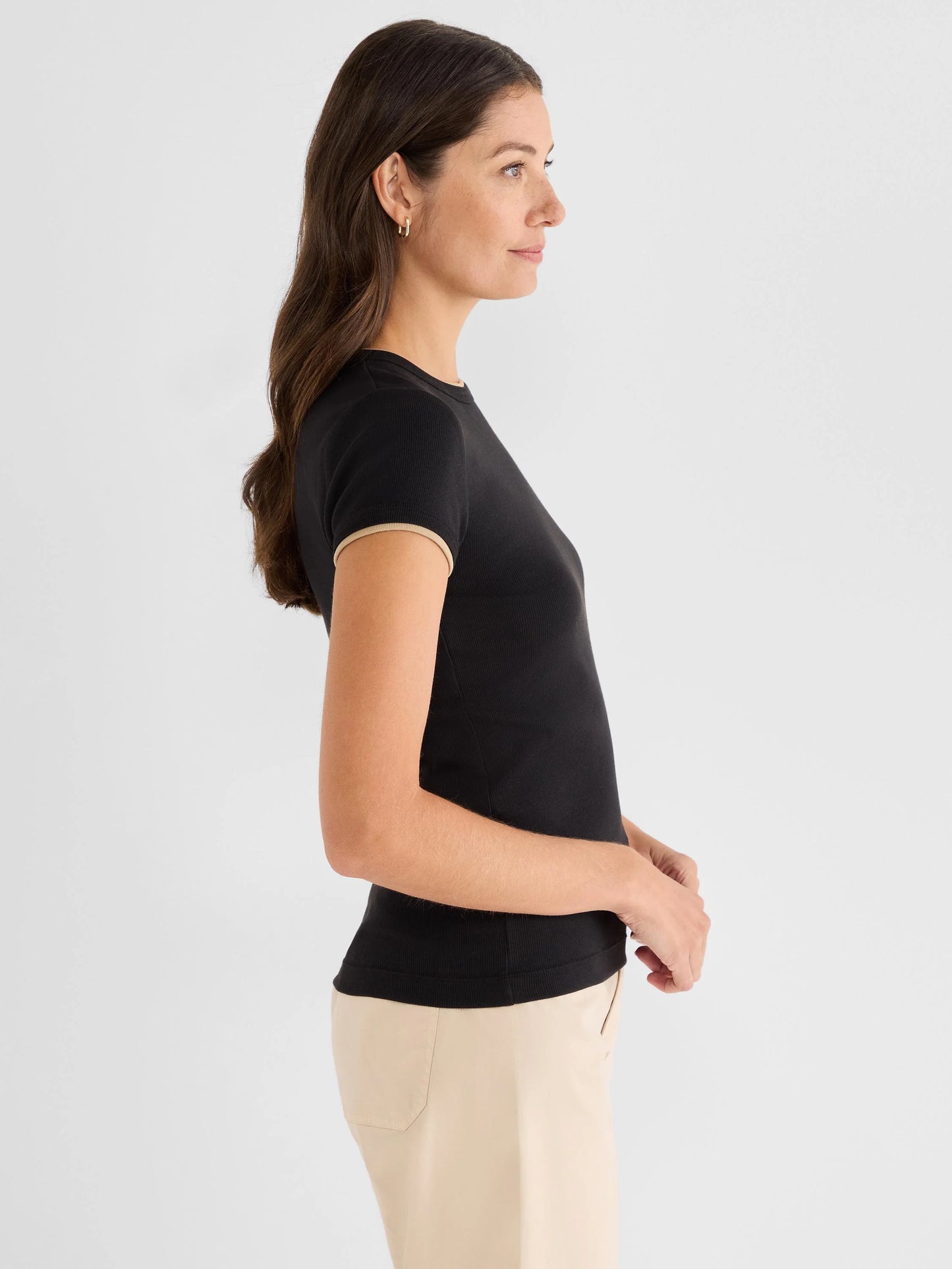Perfect Knit Rib Double Layer Tee