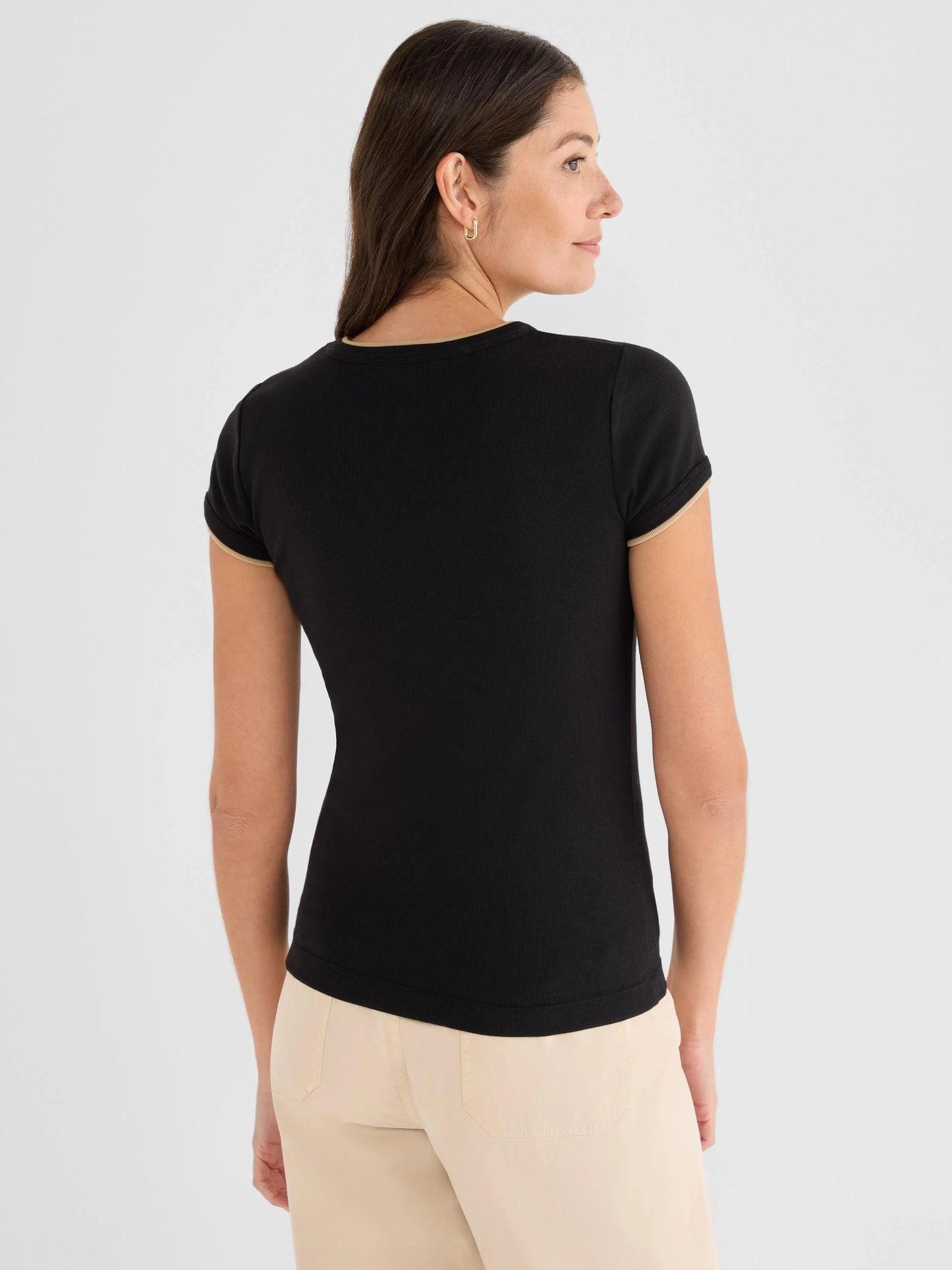 Perfect Knit Rib Double Layer Tee