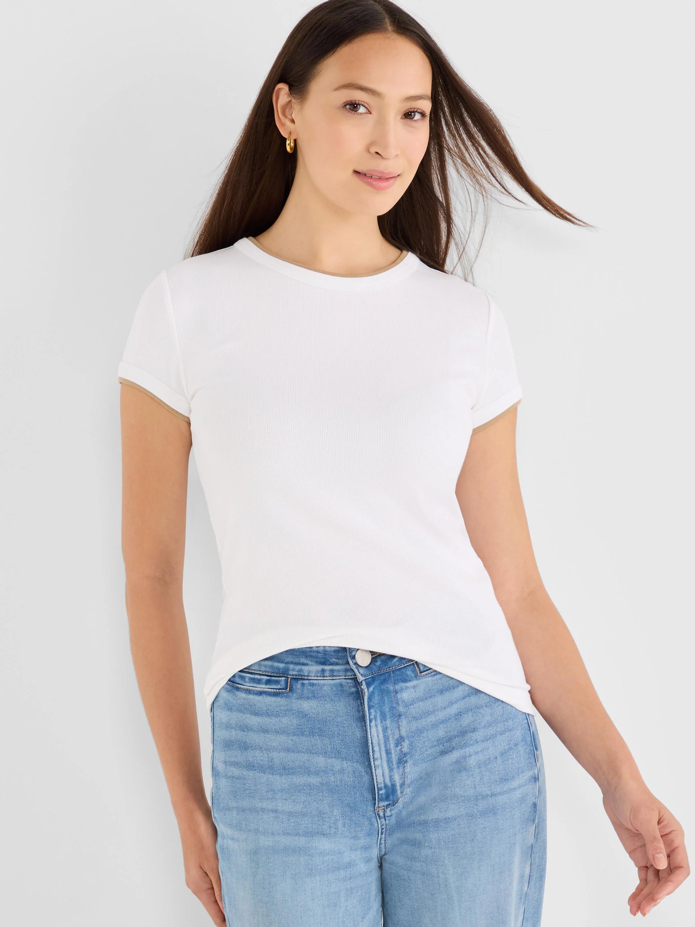 Perfect Knit Rib Double Layer Tee
