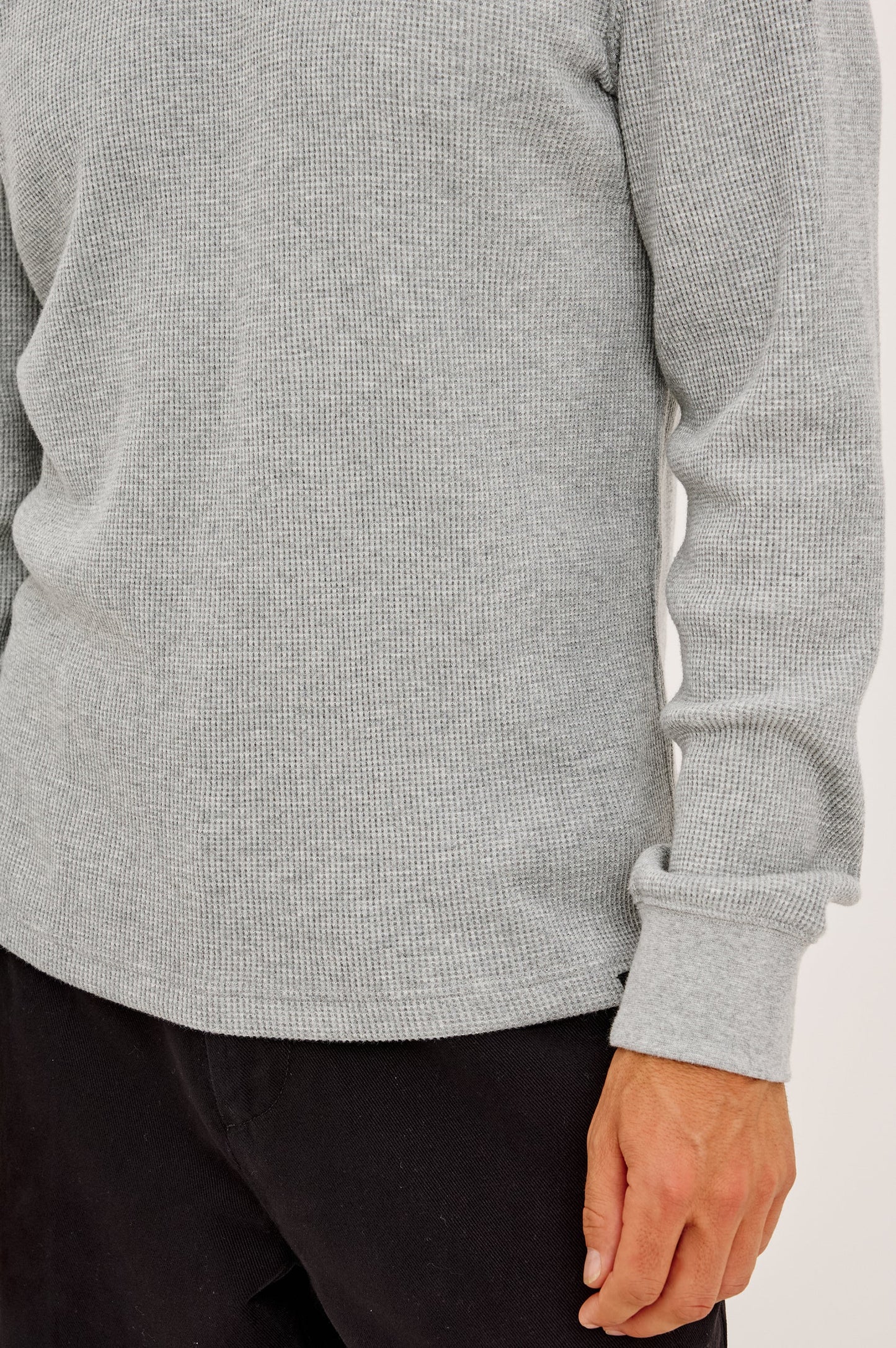 Smith Thermal - Heather Grey soft micro-waffle cotton blend by RAILS, curated Fredericksburg style