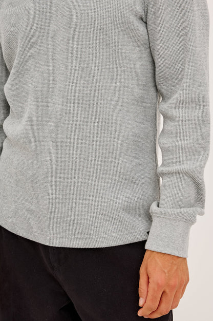Smith Thermal - Heather Grey soft micro-waffle cotton blend by RAILS, curated Fredericksburg style