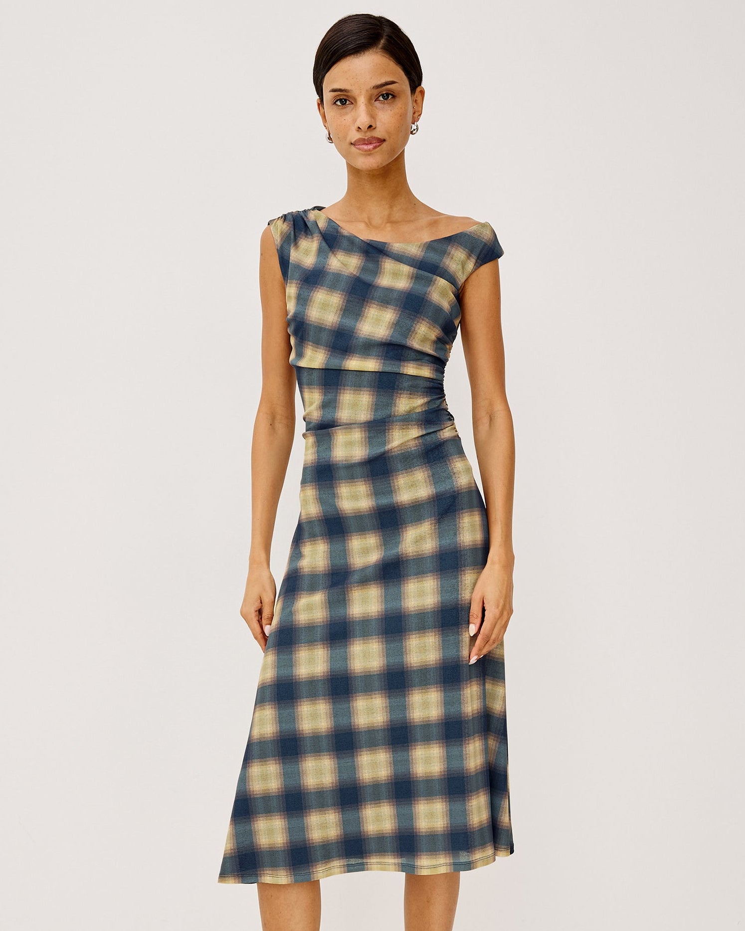 Sorra - Navy Sage Plaid