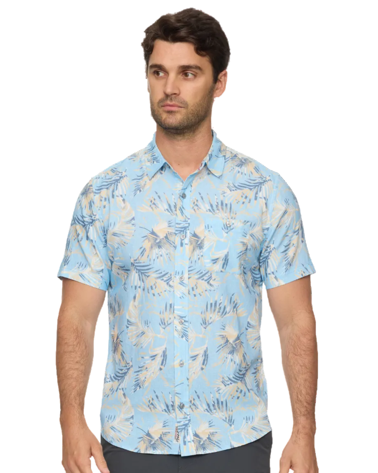 Munford SS Palm Print Shirt