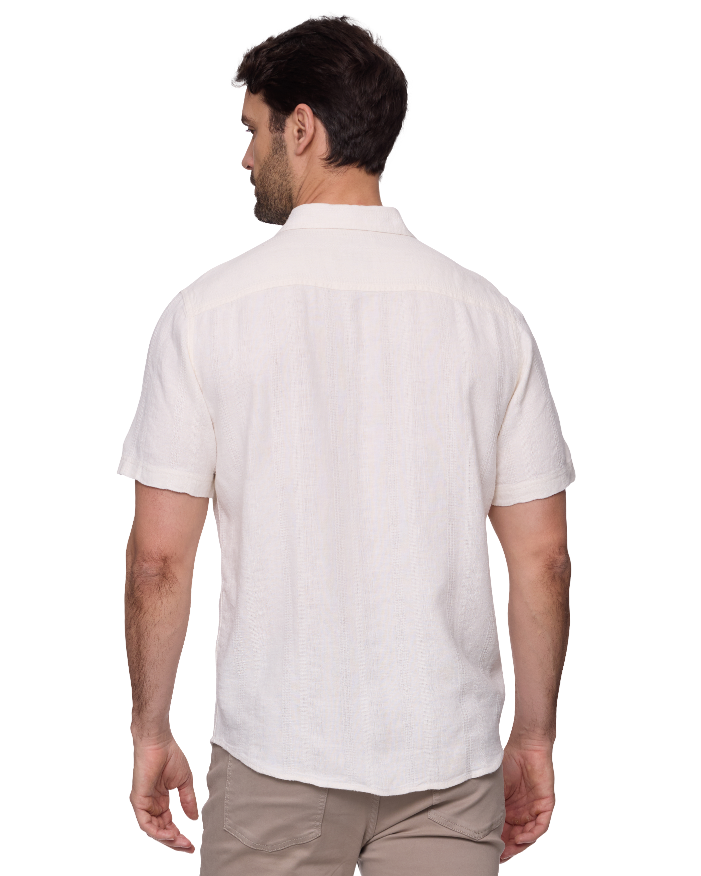 Oceanside SS Linen Blend Shirt - White in breathable fabric from FLAG & ANTHEM, curated Fredericksburg style