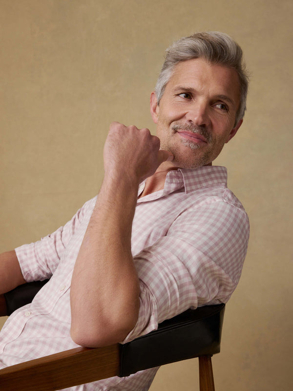 The Movement Shirt - Rose White Gingham