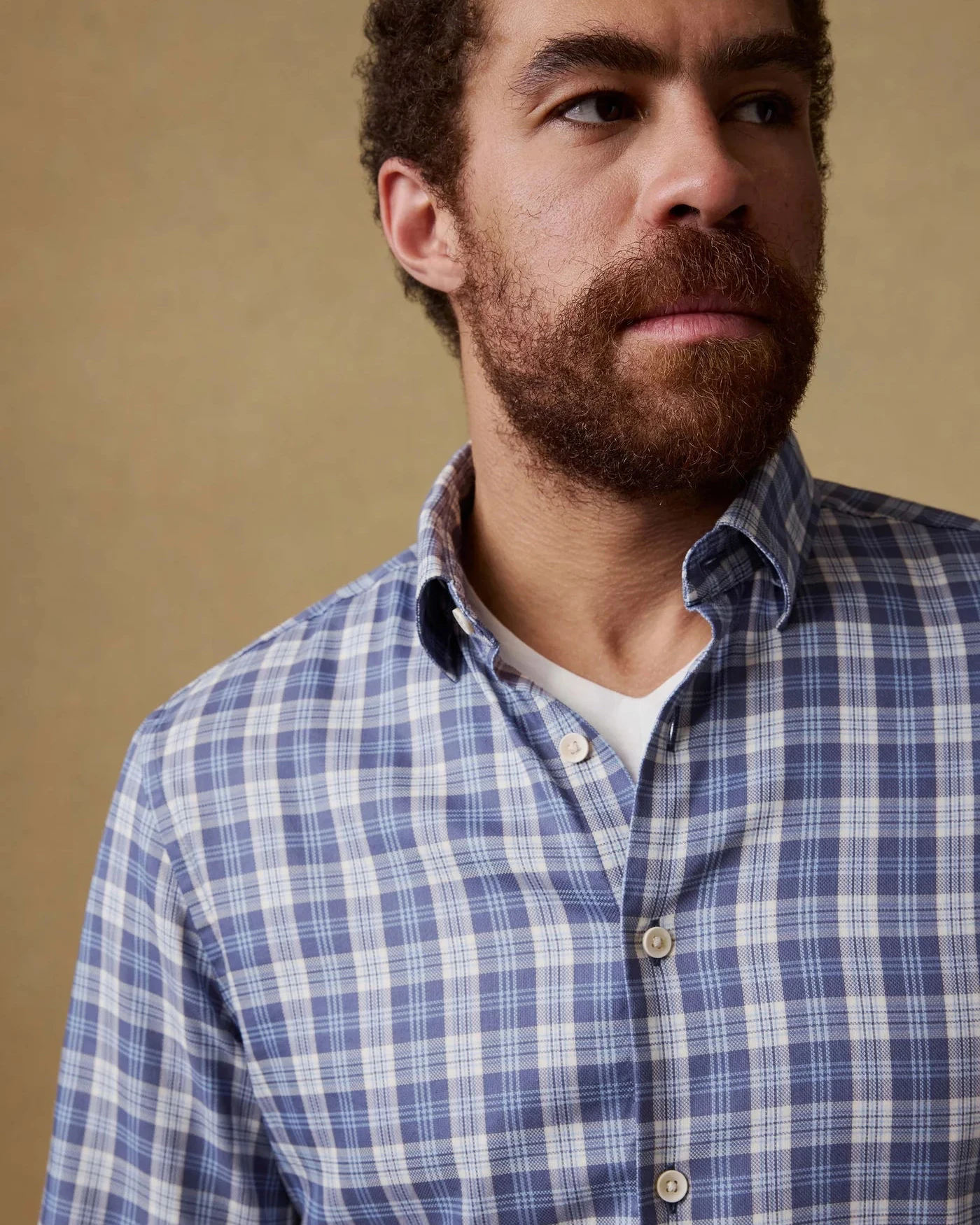 Movement Monterey Shirt - Blue Isle Plaid, breathable wrinkle-resistant men's shirting by FAHERTY, Fredericksburg TX