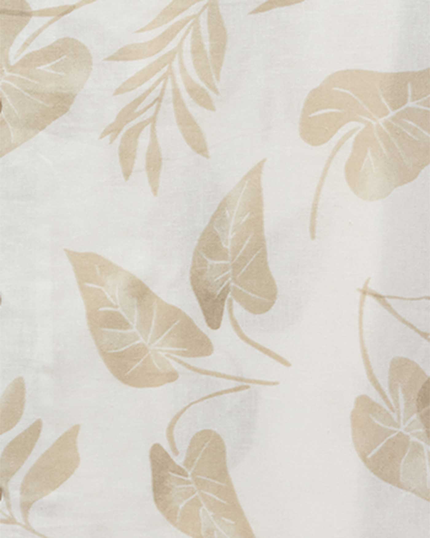 Parons SS Leaf Print Camp Collar Shirt