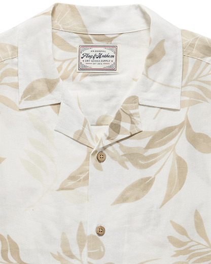 Parons SS Leaf Print Camp Collar Shirt
