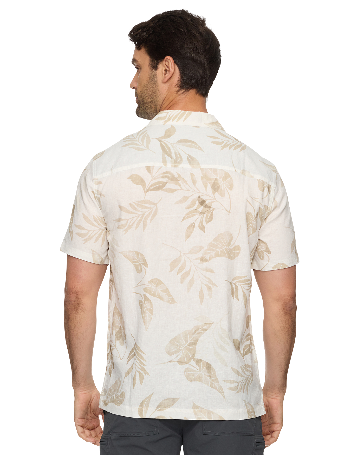 Parons SS Leaf Print Camp Collar Shirt