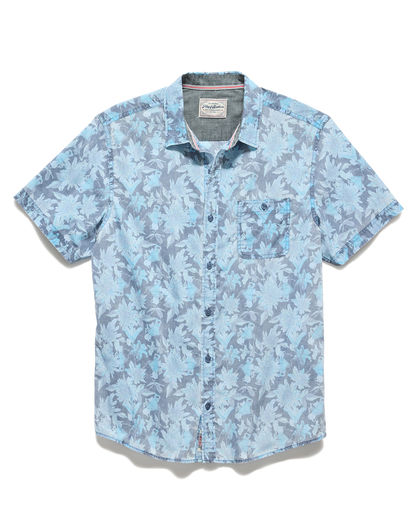 Hinesburg SS Floral Vintage Soft Shirt in soft blue floral, FLAG & ANTHEM, Fredericksburg TX boutique