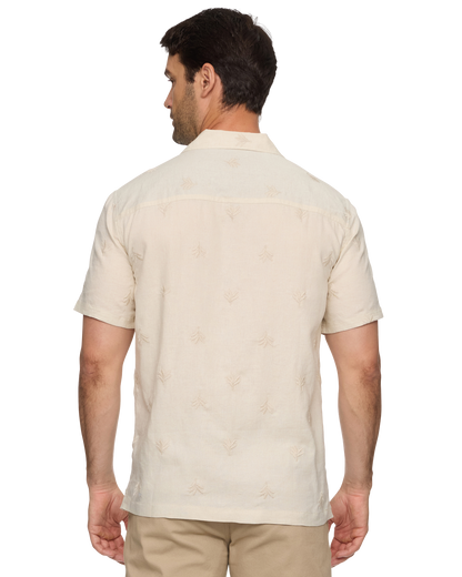 Chandler SS Embroidered Camp Collar Shirt
