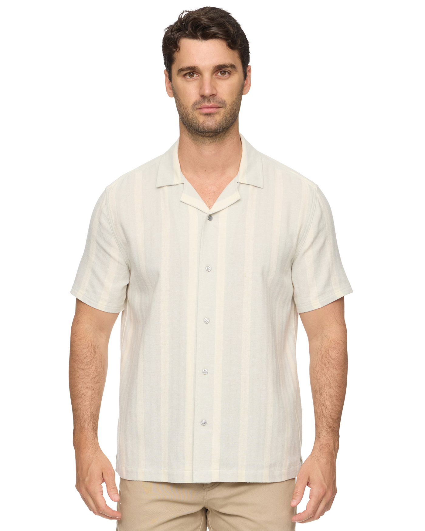 Judson SS Stripe Camp Collar Shirt