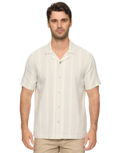 Judson SS Stripe Camp Collar Shirt