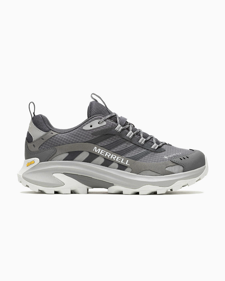 Moab Speed 2 GTX Herrenwanderschuh in Asphaltgrau, mit Schnürung und GORE-TEX