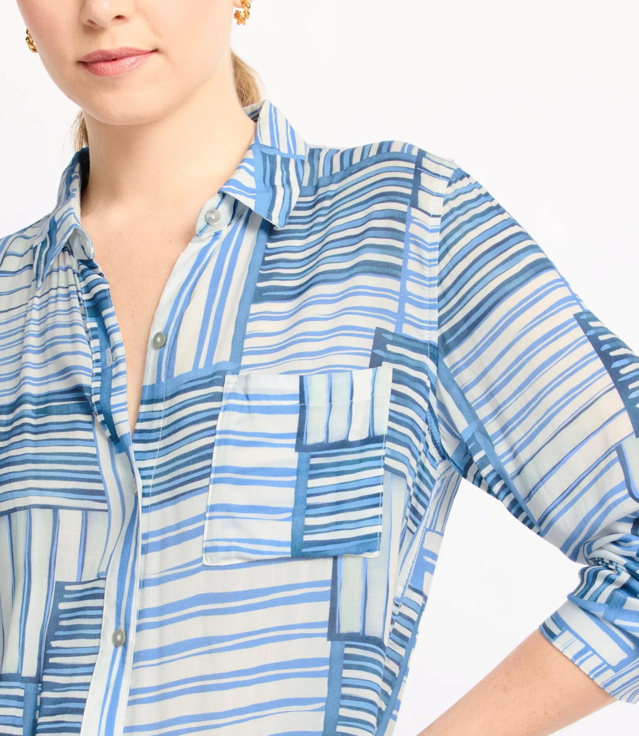 Josephine - Marine Mixed Stripe