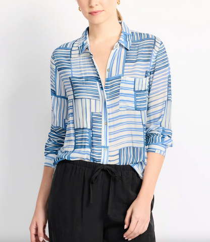Josephine - Marine Mixed Stripe