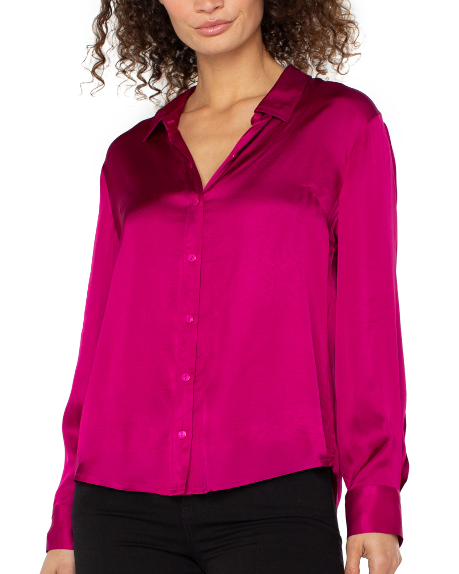 Ls Button Front Woven Shirt