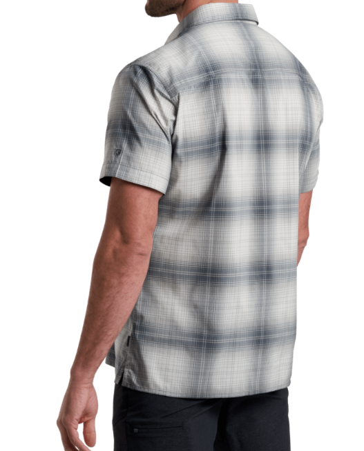 Response SS - Ash men's lightweight plaid short sleeve shirt with moisture-wicking by KUHL