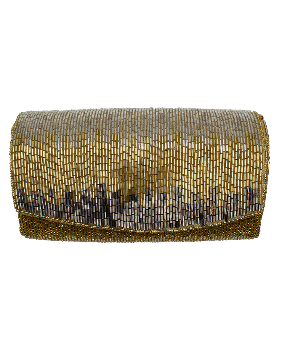 Gold Beaded Clutch