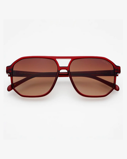 Billie Aviator Sunglasses in red and black by FREYRS EYEWEAR, Eyewear HCO collection