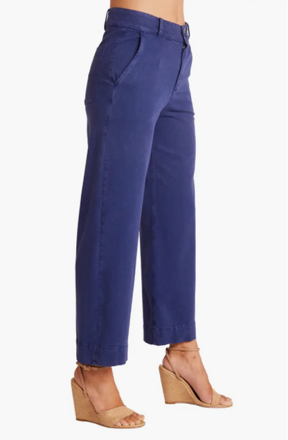 Saige - Wide Leg Crop - Cobalt Bay