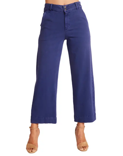 Saige - Wide Leg Crop - Cobalt Bay
