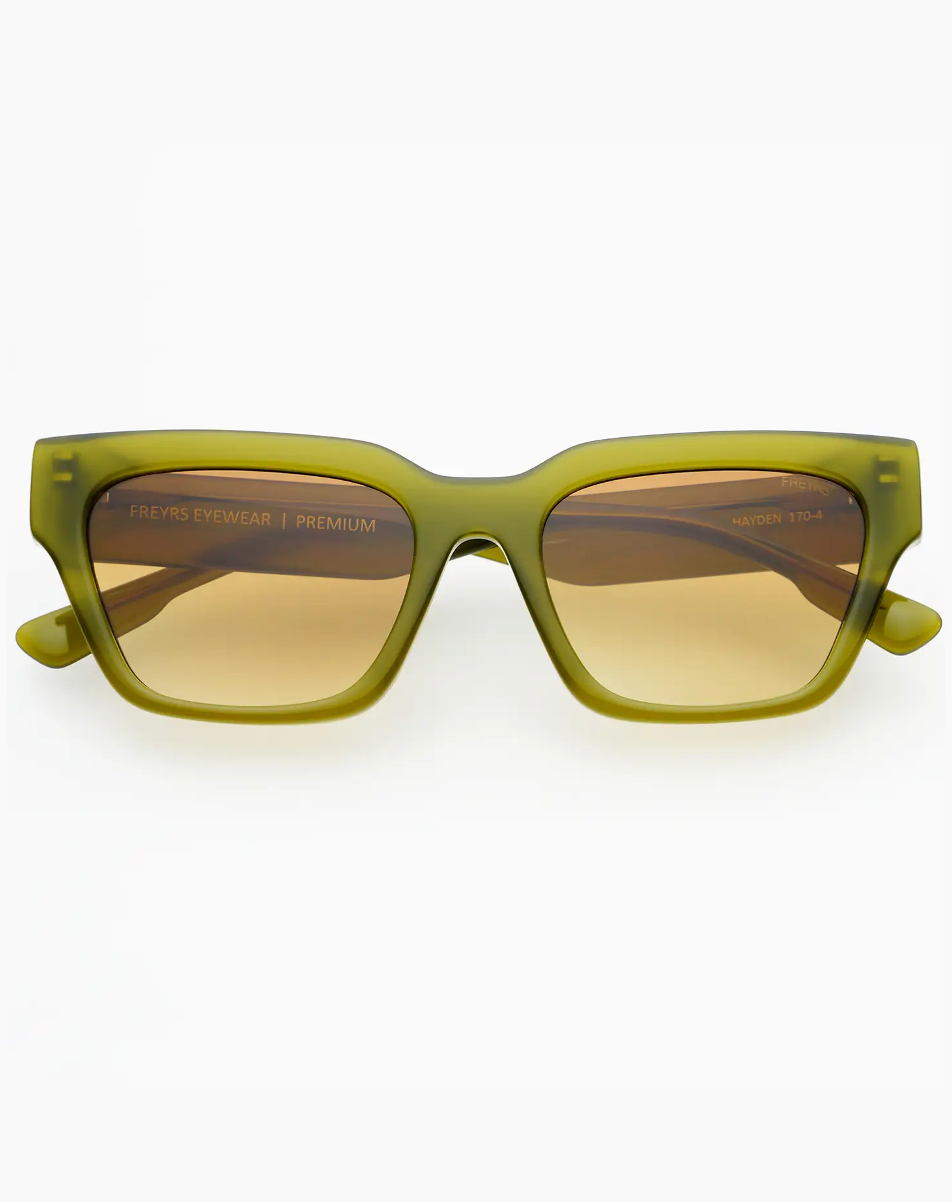 Hayden Acetate Rectangular Sunglasses - Midnight Olive