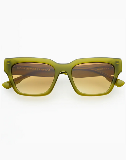 Hayden Acetate Rectangular Sunglasses - Midnight Olive