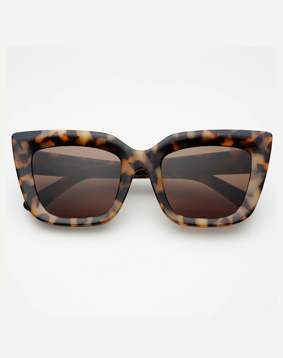 Portofino Acetate Oversized Cat Eye Sunglasses - Milky Tortoise by FREYRS EYEWEAR Eyewear HCO