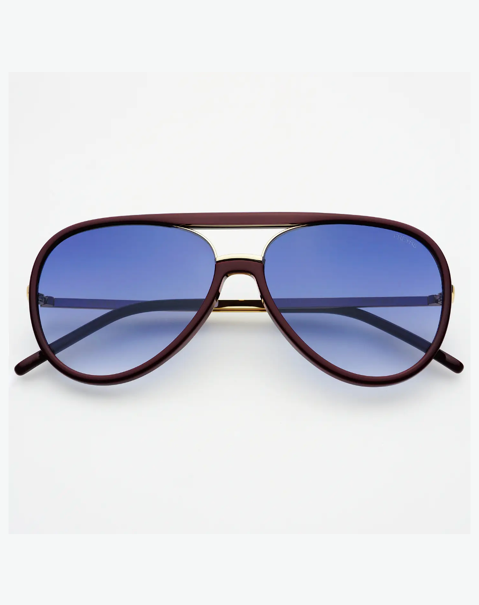 Shay Aviator Sunglasses - Burgundy