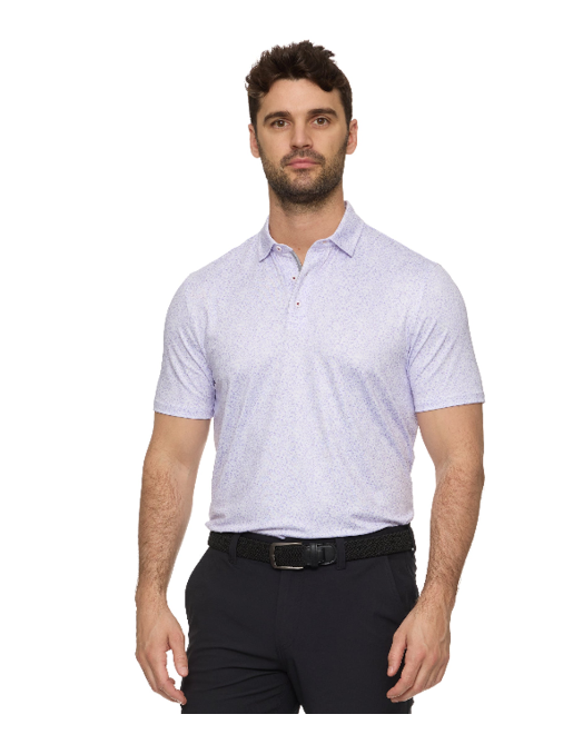 Atmore SS Wave Print Performance Polo
