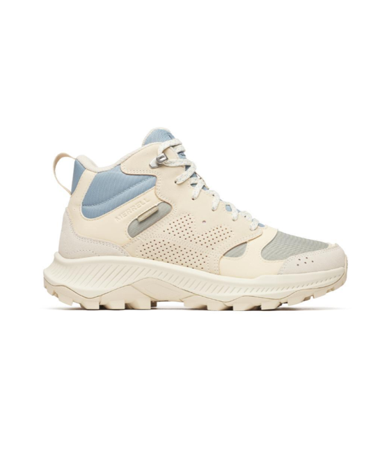 Tempo Sol Mid WP W - Talc MERRELL women's hiking shoe in beige with breathable mesh, HCO Fredericksburg