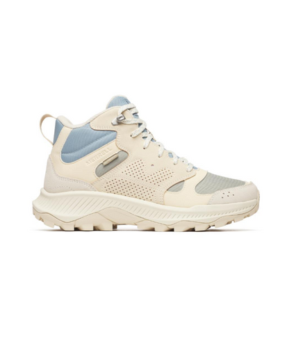 Tempo Sol Mid WP W - Talc MERRELL women's hiking shoe in beige with breathable mesh, HCO Fredericksburg