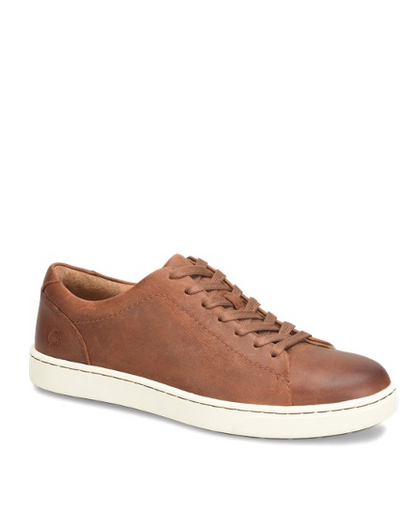Allegheny II - Tan men's brown full grain leather sneaker with white sole by BORN from HCO collection