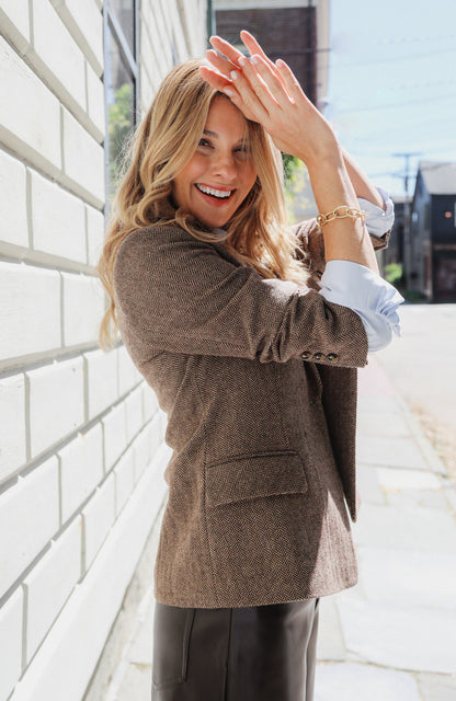 Taylor Herringbone Blazer