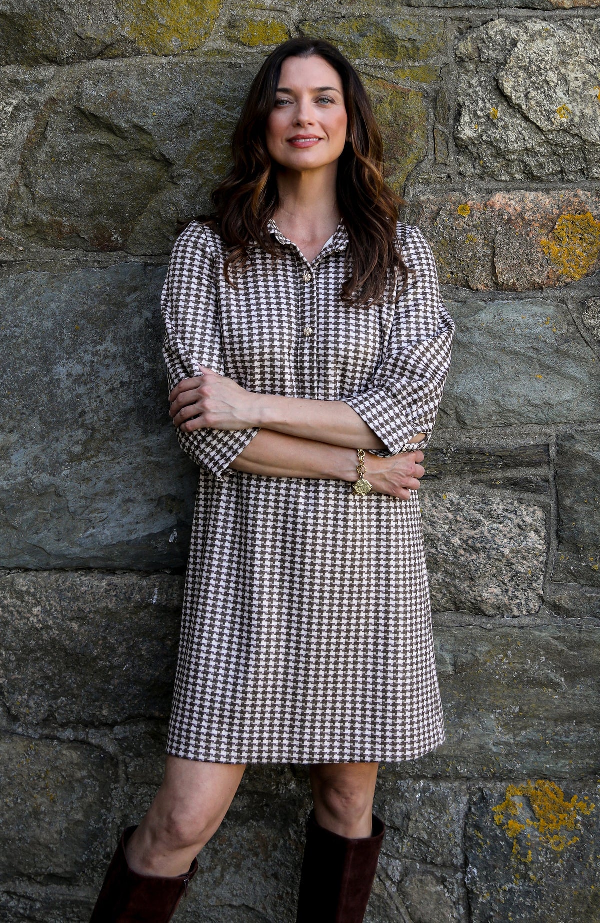 Kat Knit Plaid - Demitasse