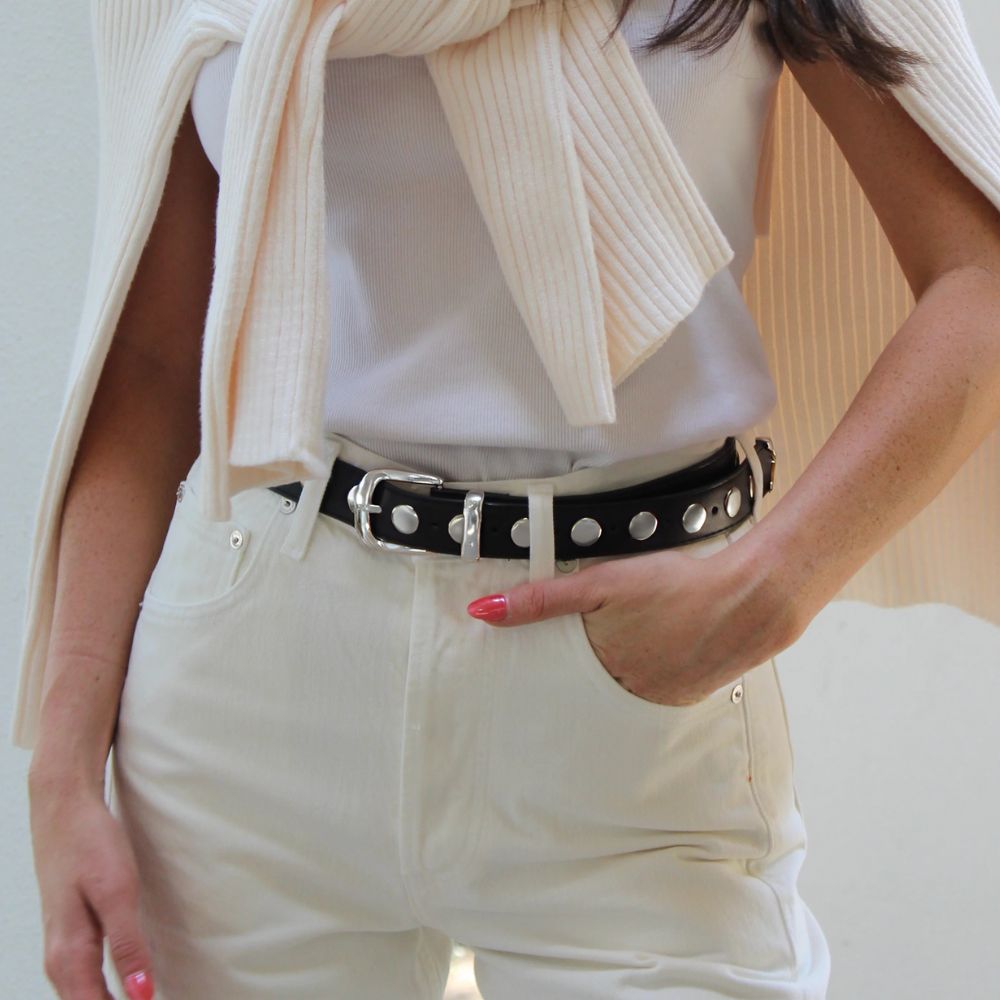 Fully Studded Belt Black