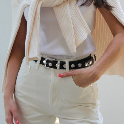 Fully Studded Belt Black