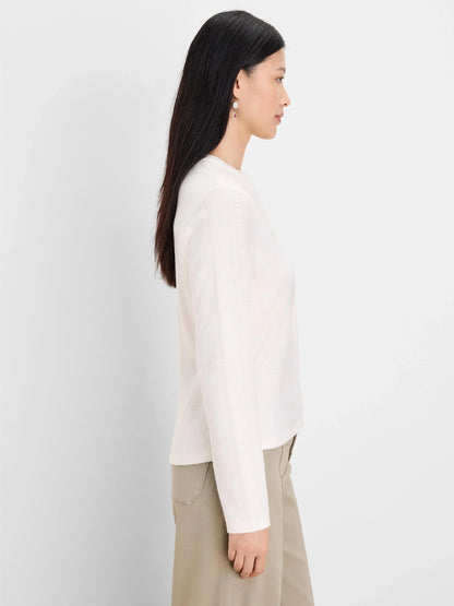 Cozy Cable Split Neck Top