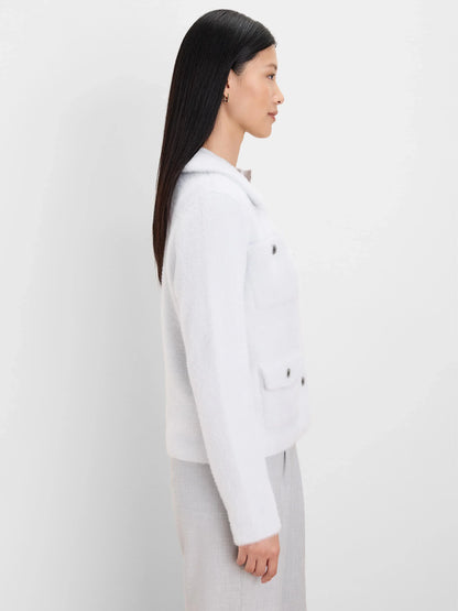 Fuzzy Patch Pocket Jacket