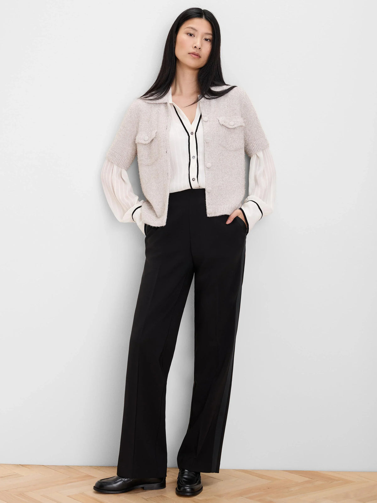 Velvet Trim Shirt
