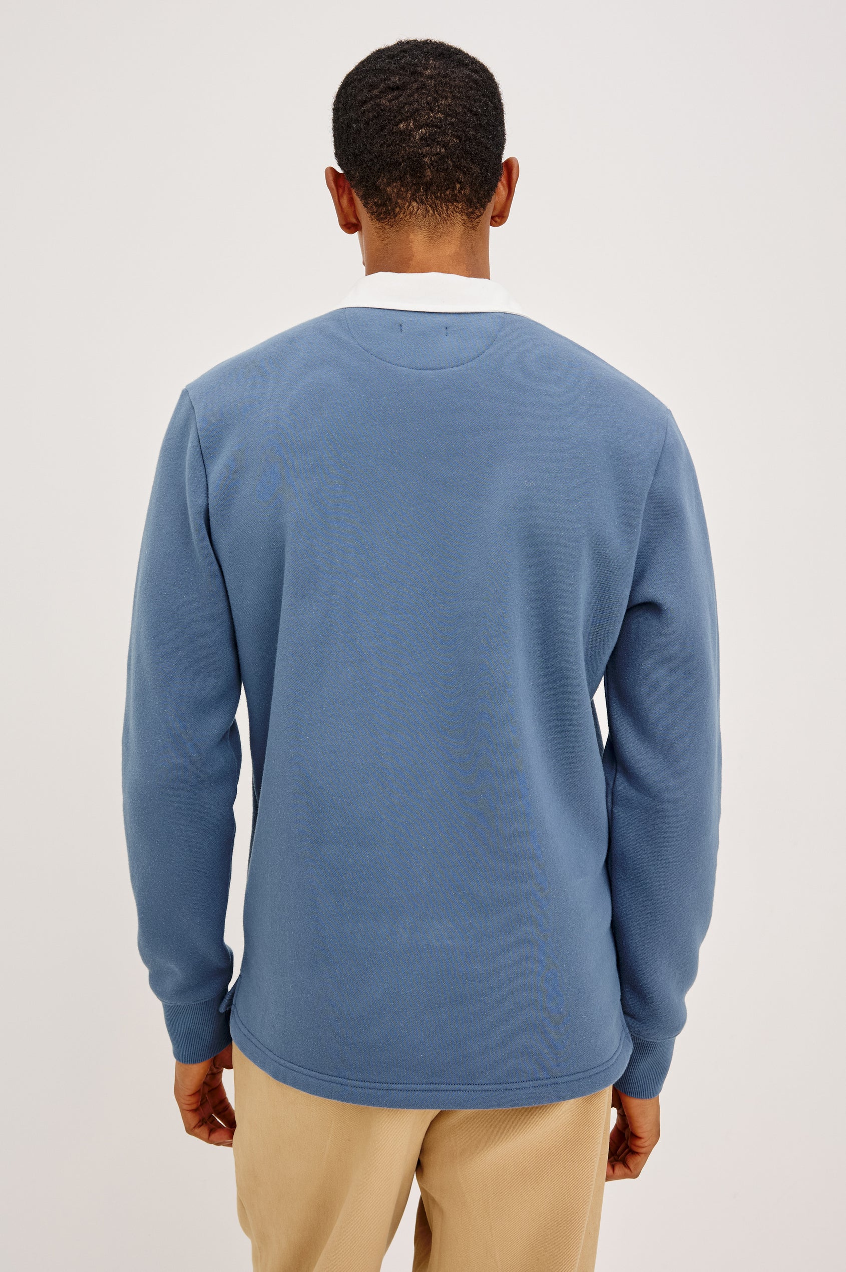 Wright Polo Shirt - Vintage Steel by RAILS, midweight fleece, relaxed fit, Fredericksburg boutique