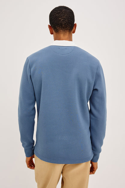 Wright Polo Shirt - Vintage Steel by RAILS, midweight fleece, relaxed fit, Fredericksburg boutique