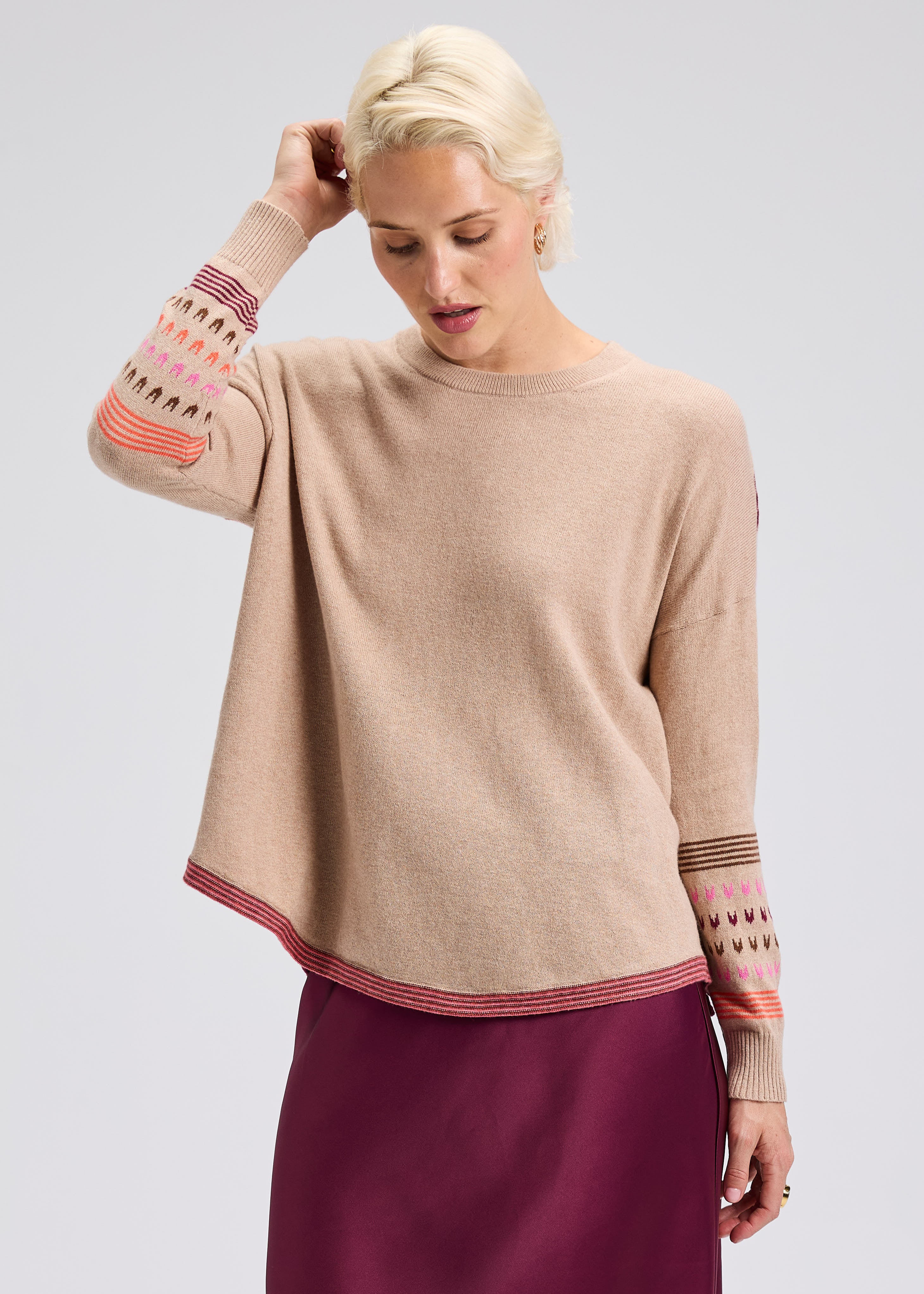 Patterned Back Sweater